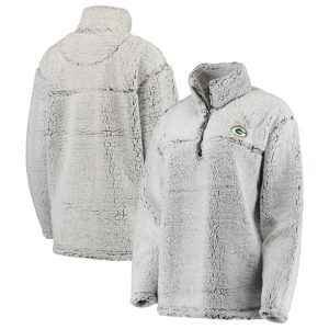 Green Bay Packers Women's Zip Pullover Jacket Sherpa Quarter